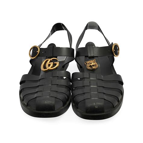 gucci rubber sandals women